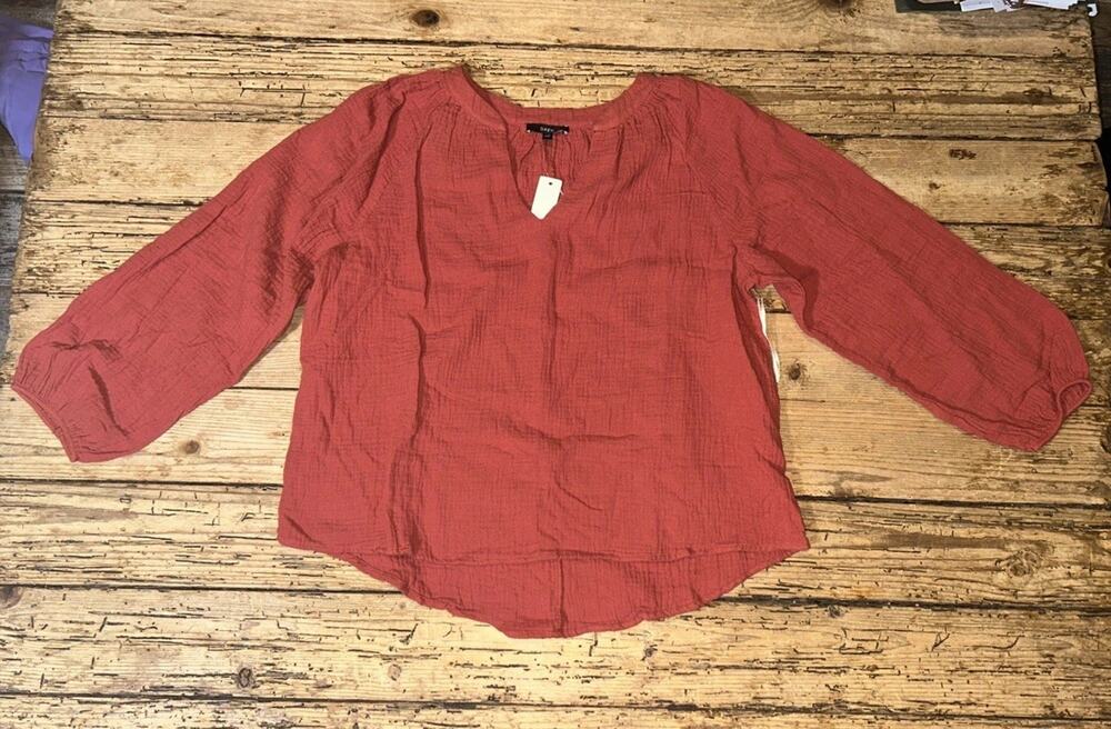 Drew Women’s Size XS Amber Boho Peasant Long Sleeve Top NWT